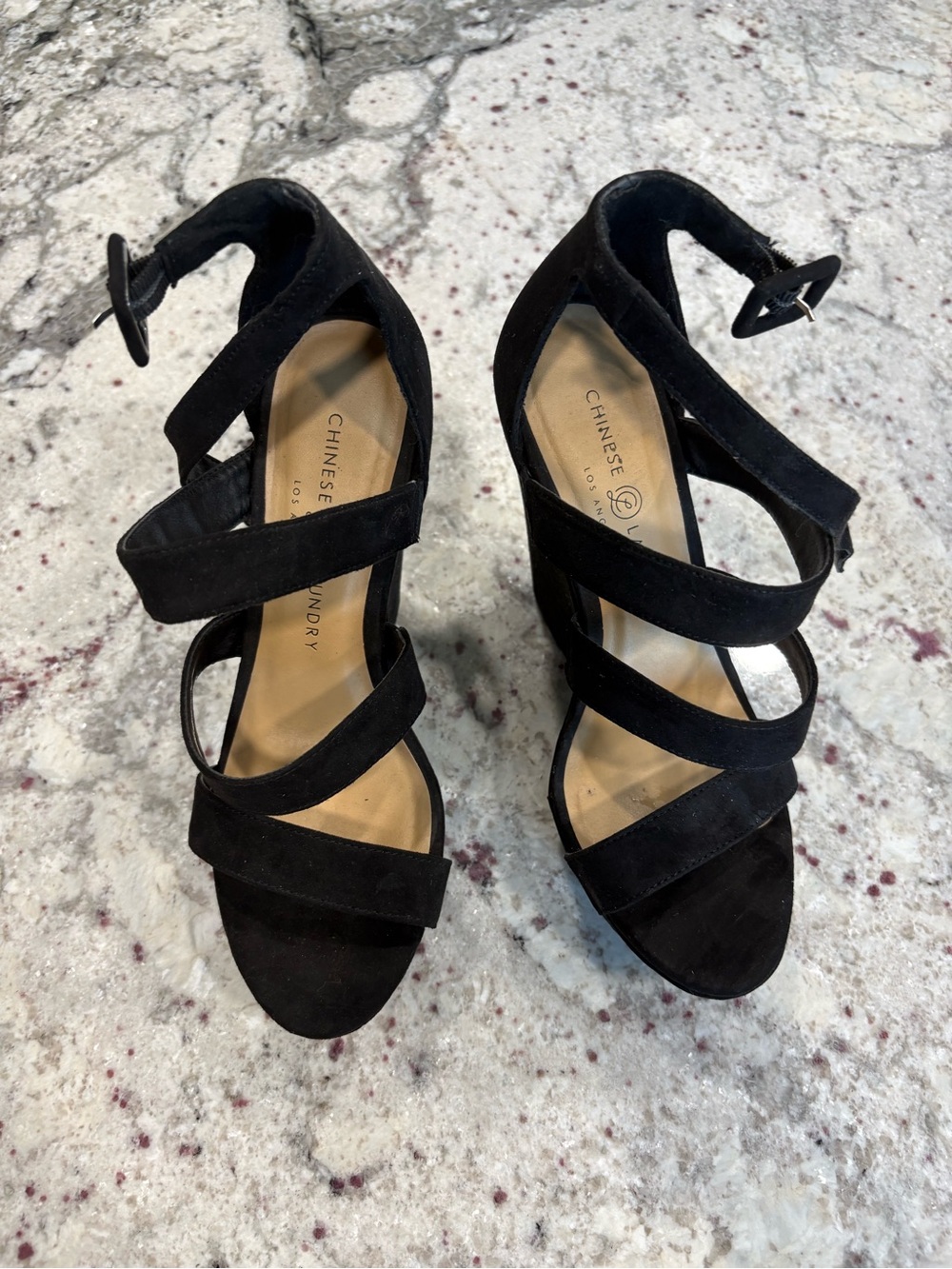 Chinese Laundry Black Multi-Strap Espadrille Sandal